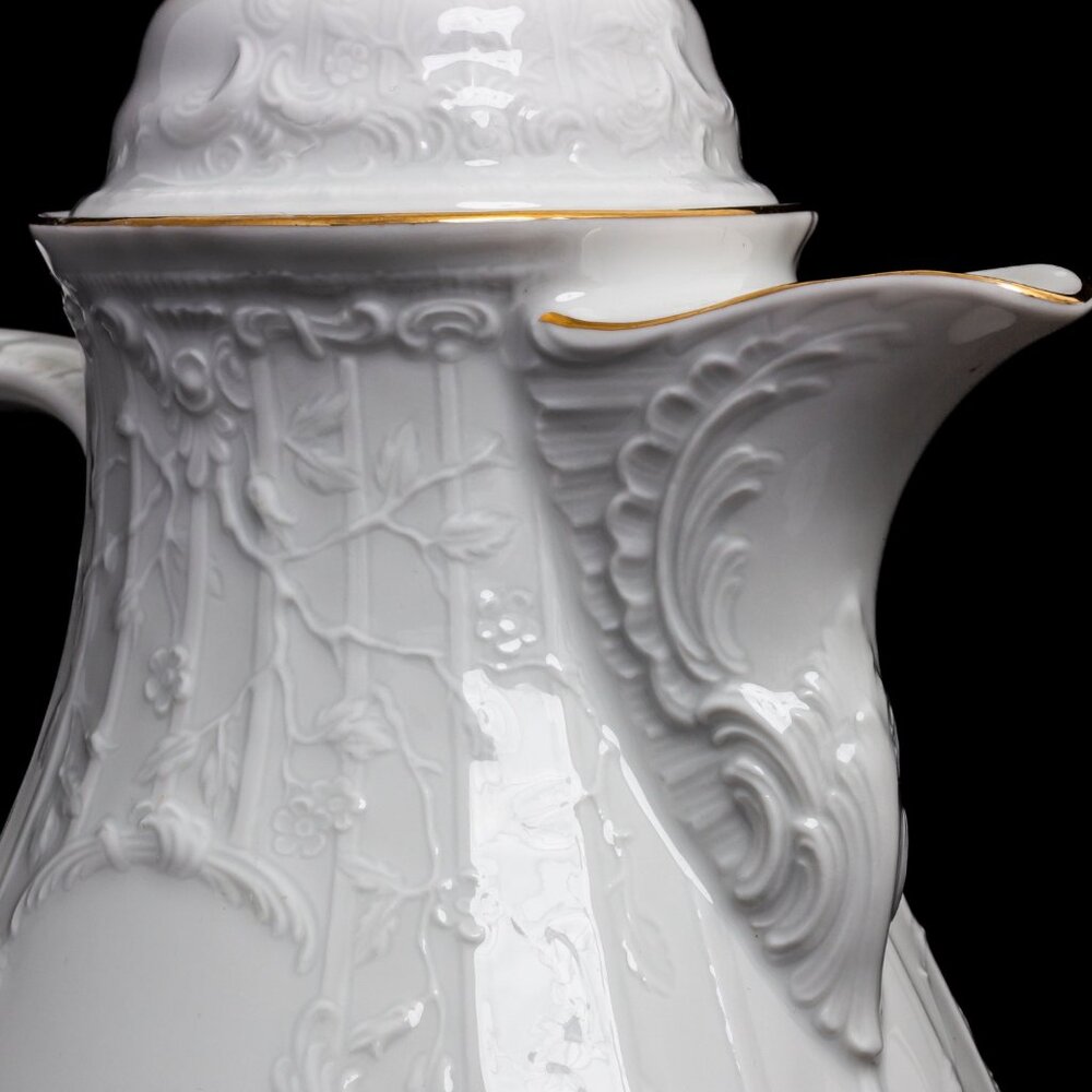 Vintage Coffee Pot With Lid Rosenthal Sanssouci Selb Germany White Porcelain - Picture 10 of 10